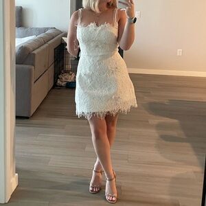 NWT Elegant White Lace Mini Dress